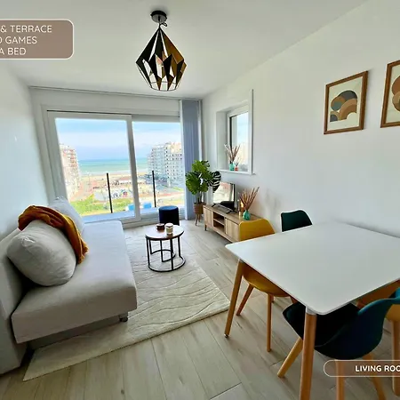 아파트 Le Sea View - Face A La Et Terrasse A Westende - Ideal Couple - 5min A Pied De La - Wifi